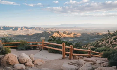 Stunning view of San Rafael Mesa sightseeing area with vibrant landscapes and clear blue skies.