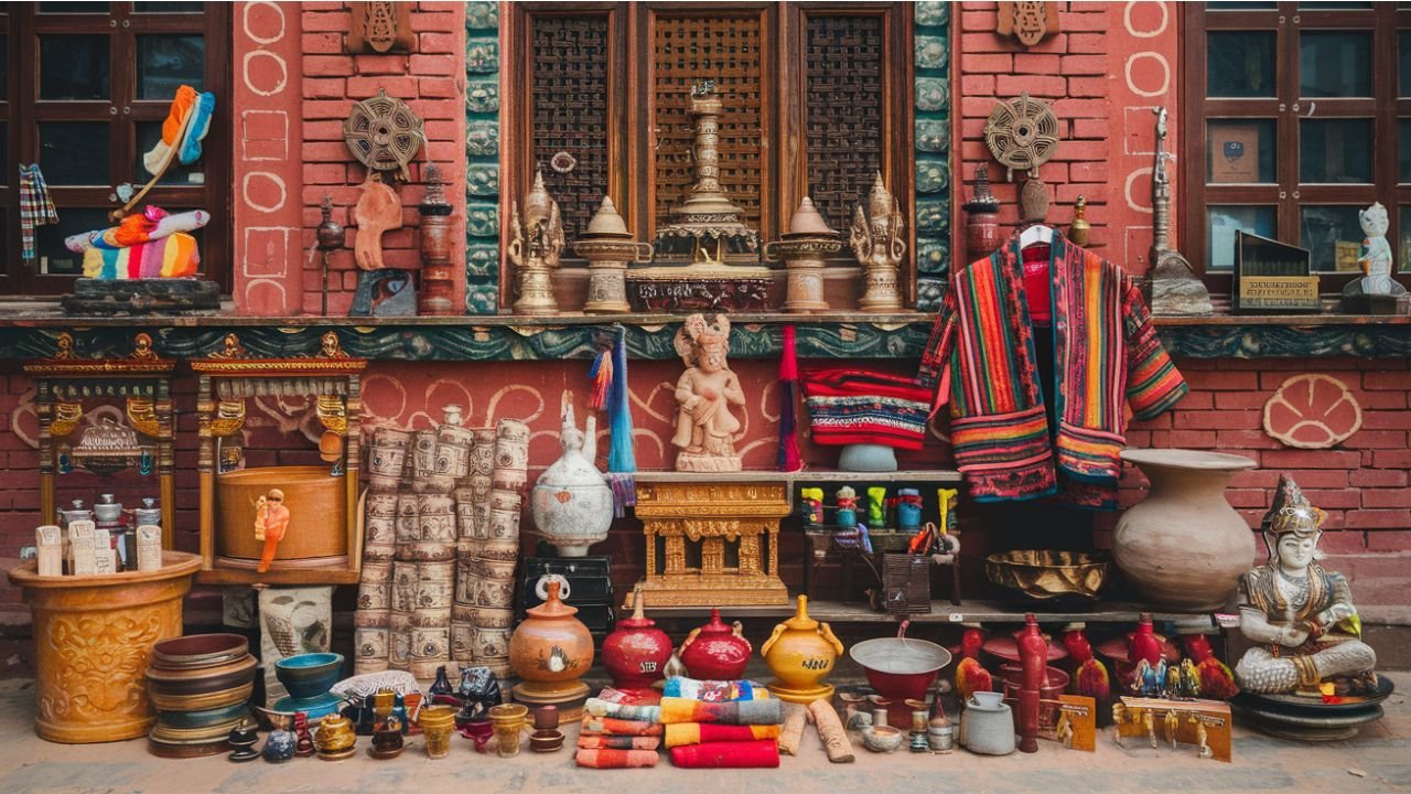 Traditional Souvenir in Nepal featuring handmade crafts and cultural artifacts