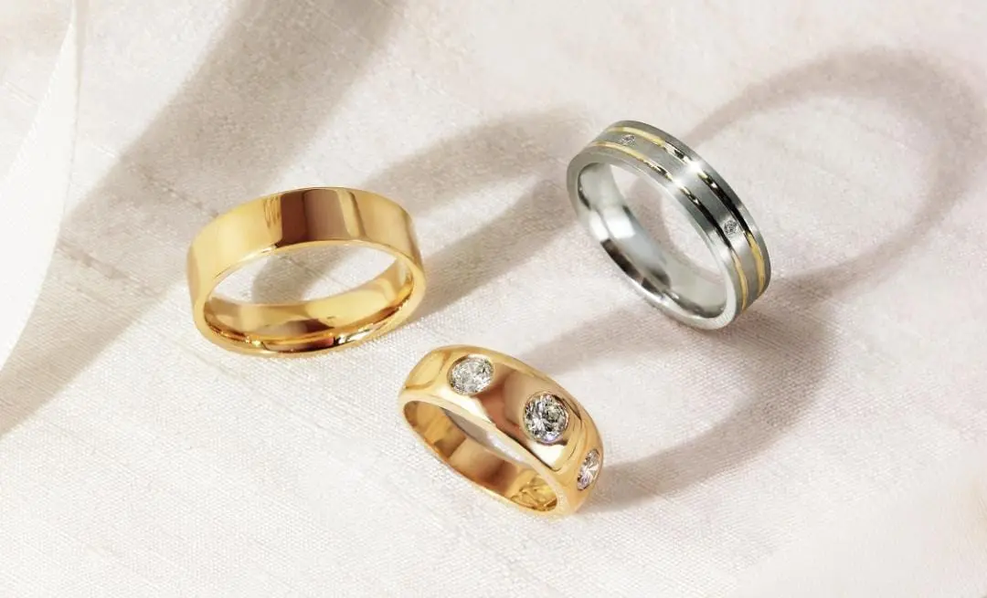 gents wedding rings gold