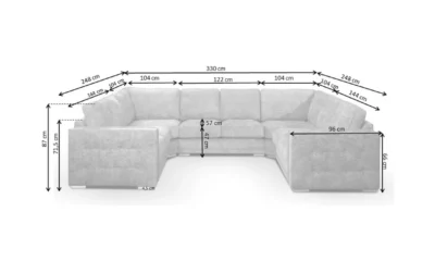 U Shape Sofa with Full