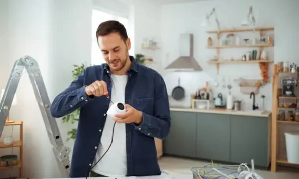 Residential Electrician Enhances Home Office