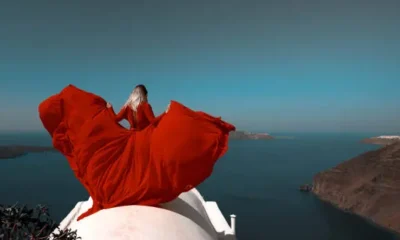 Santorini Greece Flying Dress Photoshoot – Turn Your Dream into Reality