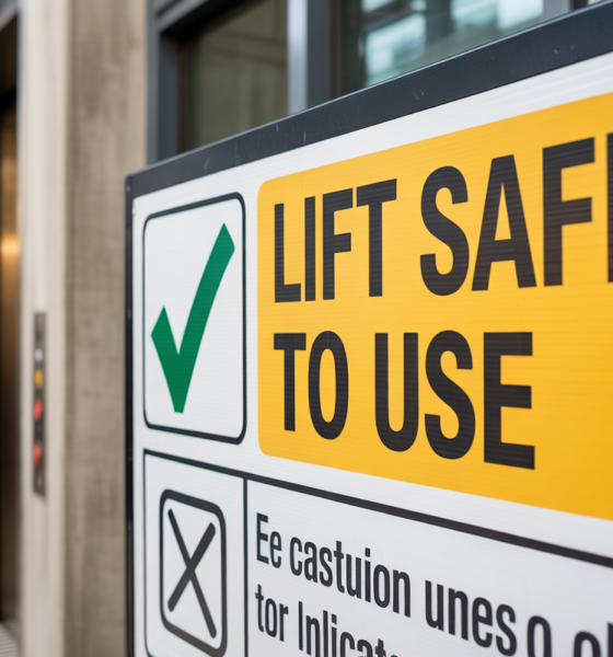 This Sign shows When a Lift is Safe to Use