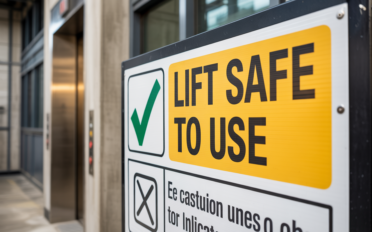 This Sign shows When a Lift is Safe to Use