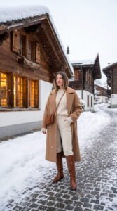 Knit Set for Cold Destination Travel Outfit