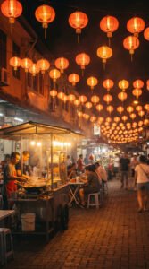 Night Market Lantern Glow Travel Aesthetic