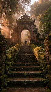 Temple Stone Steps Travel Aesthetic