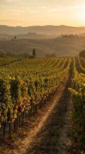 Vineyard Golden Hour Travel Aesthetic